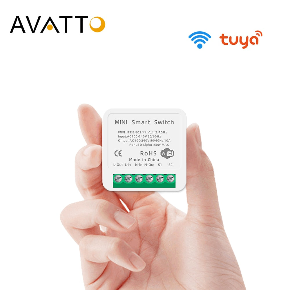 Yunseity 16A Mini Smart WiFi Switch – DIY Wall Light Control With Smartlife App, Family Sharing & Independent Operation