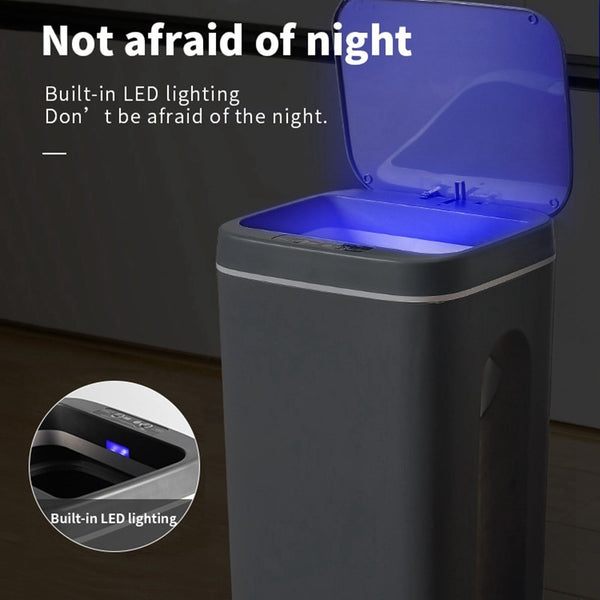 Intelligent Trash Can Automatic Sensor Dustbin Smart Sensor Electric Waste Bin Home Rubbish Can For Kitchen Bathroom Garbage