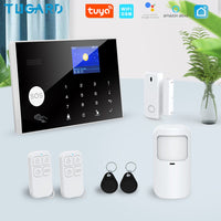 Tugard Tuya Wireless Wifi Gsm Home Burglar Security Alarm System Smart Life Alexa Google Apps Control With Sensor Detector Kit