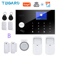 Tugard Tuya Wireless Wifi Gsm Home Burglar Security Alarm System Smart Life Alexa Google Apps Control With Sensor Detector Kit