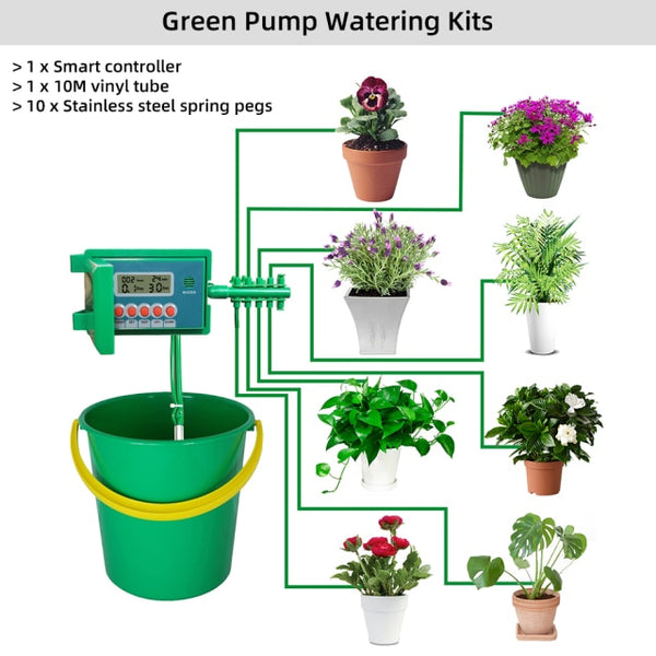 indoor plant watering pump Automatic Micro Home Drip Irrigation Watering Kits System Sprinkler wi – Hurify Commerce